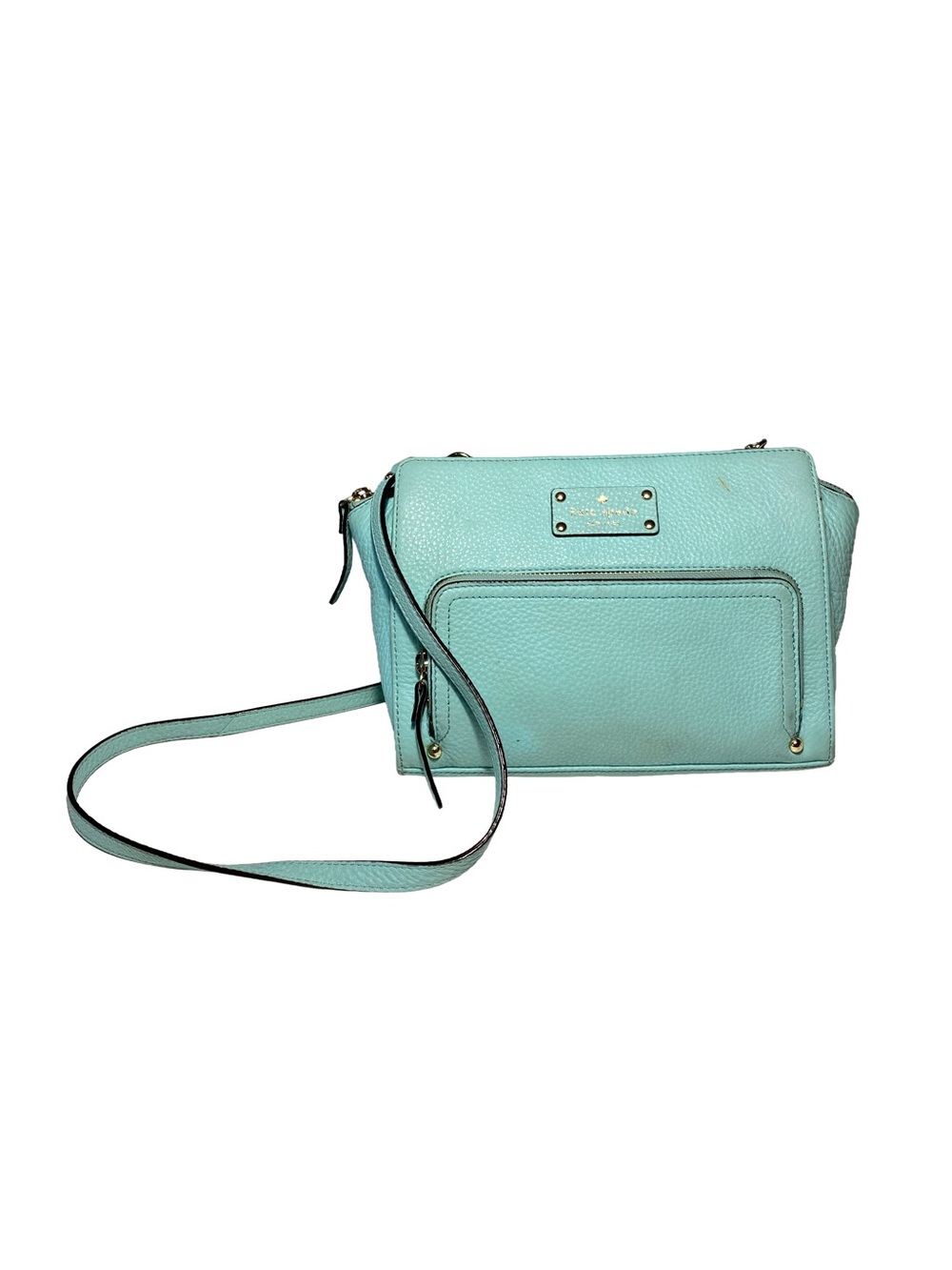 ♠️ kate spade | Aqua Blue Genuine Cow Leather Crossbody Bag